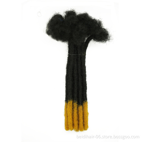 Ombre Color Dreadlocks Human Hair Extensions Natural Hair Dreadlock Puffs  Afro Kinky Hair Bulk Wholesale